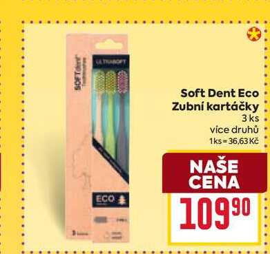 Soft Dent Eco Zubní kartáčky 3 ks vice druhů 