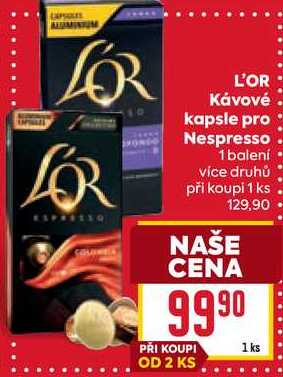 L'OR Kávové kapsle pro Nespresso 1 balení 