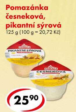 Pomazánka česneková, pikantní sýrová, 125 g 