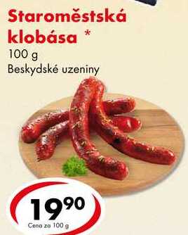 Staroměstská klobása, 100 g 