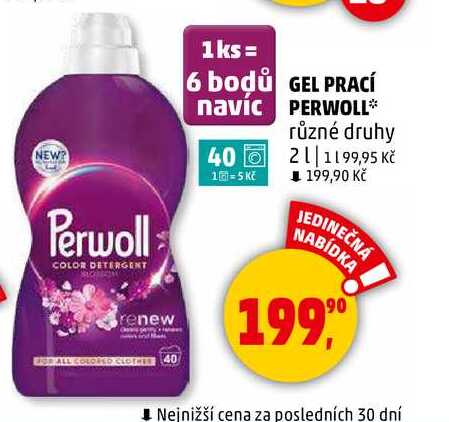 GEL PRACÍ PERWOLL různé druhy, 2 l 