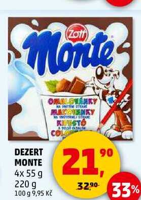 DEZERT MONTE, 4x 55 g 