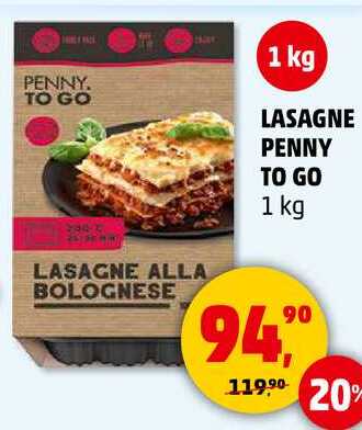 LASAGNE PENNY TO GO, 1 kg