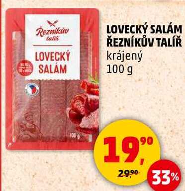 LOVECKÝ SALAM krájený, 100 g 