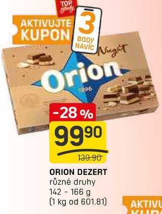 ORION DEZERT různé druhy 142 - 166 g