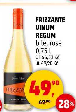 FRIZZANTE VINUM REGUM bílé, rosé, 0,75 l