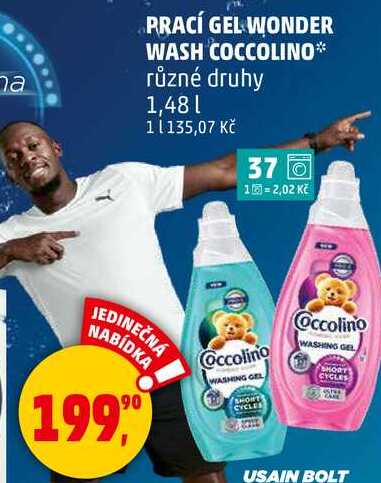 PRACÍ GEL WONDER WASH COCCOLINO různé druhy, 1,48 l