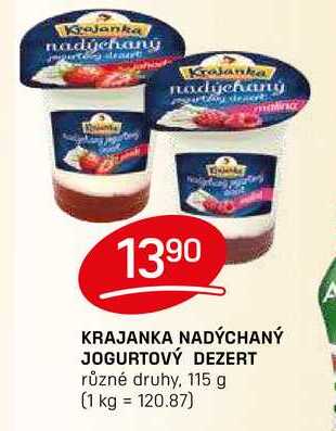 KRAJANKA NADÝCHANÝ JOGURTOVÝ DEZERT různé druhy, 115 g 
