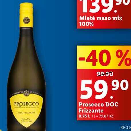 Prosecco DOC Frizzante, 0,75 l