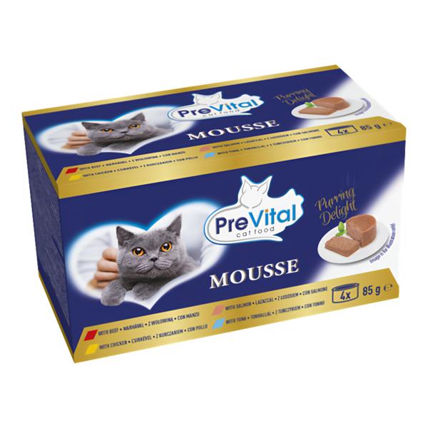 PreVital Konzerva pro kočky ryby, maso 4x85g