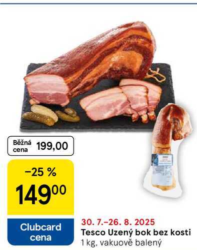 Tesco Uzený bok bez kosti, 1 kg 