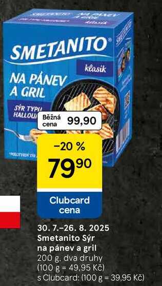 Smetanito Sýr na pánev a gril, 200 g, dva druhy 