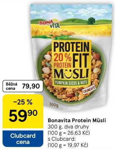 Bonavita Protein Müsli, 300 g, dva druhy  