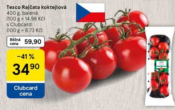Tesco Rajčata koktejlová, 400 g. balená 