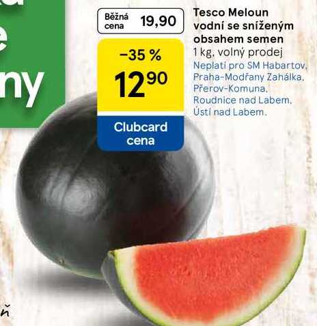 Tesco Meloun vodní se sníženým obsahem semen, 1 kg, volný prodej 