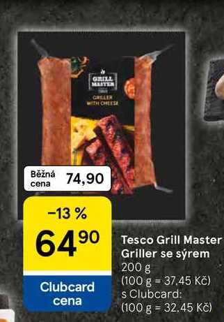 Tesco Grill Master Griller se sýrem, 200 g 