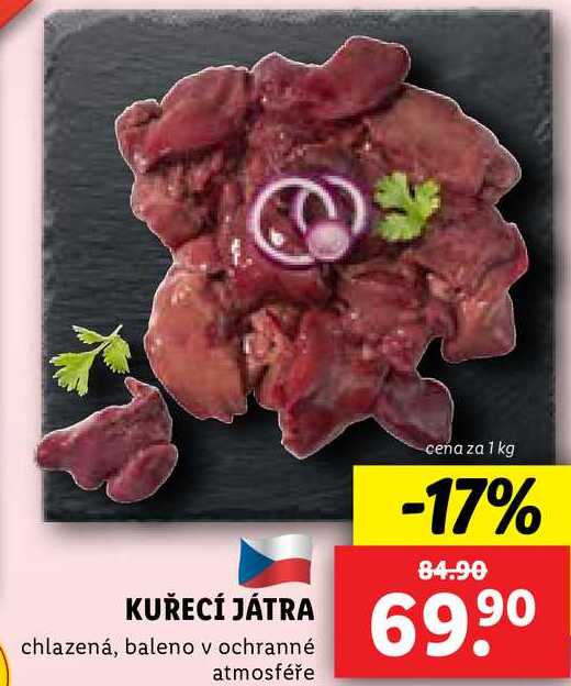 KUŘECÍ JÁTRA, cena za 100 g