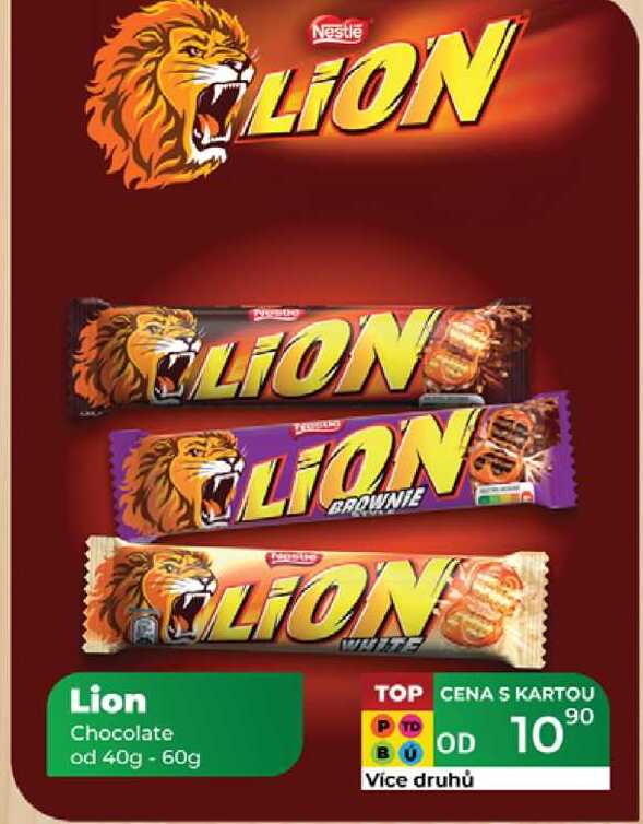 Lion Chocolate od 40g - 60g 