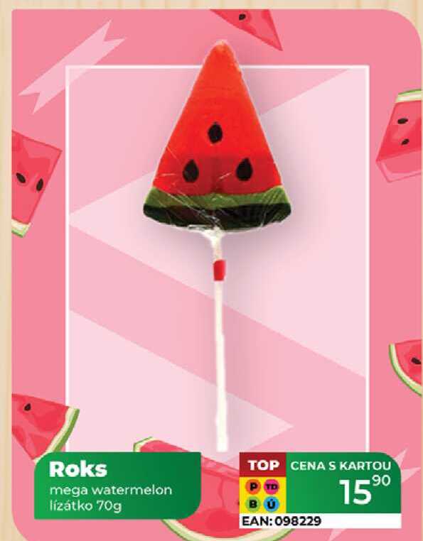 Roks mega watermelon lízátko 70g 