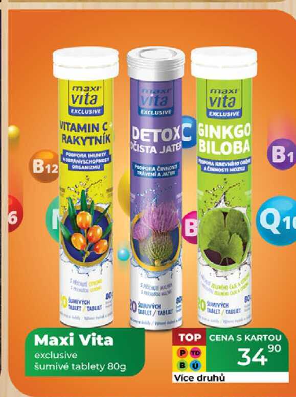 Maxi Vita exclusive šumivé tablety 80g