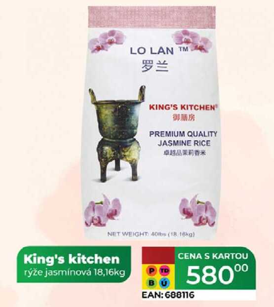 King's kitchen rýže jasmínová 18,16kg