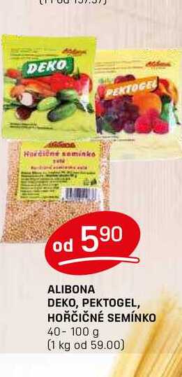 ALIBONA DEKO, PEKTOGEL, HOŘČIČNÉ SEMÍNKO 40-100 g