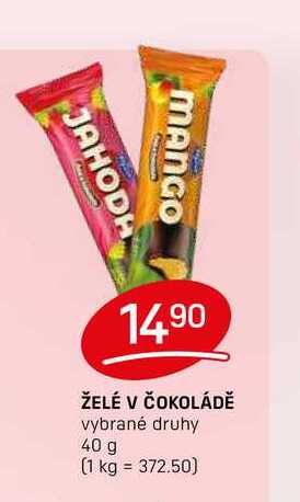 ŽELÉ V ČOKOLÁDĚ vybrané druhy 40 g 
