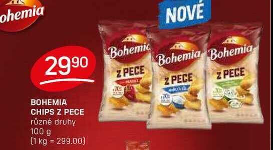 BOHEMIA CHIPS Z PECE různé druhy 100g