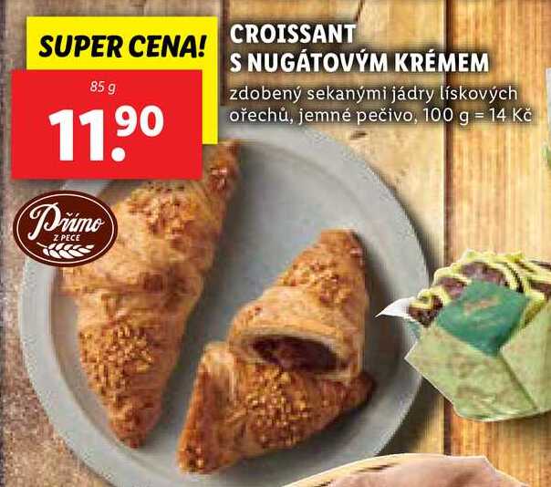 CROISSANT S NUGÁTOVÝM KRÉMEM, 85 g