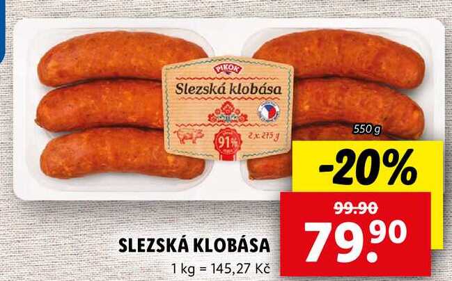 SLEZSKÁ KLOBÁSA, 550 g