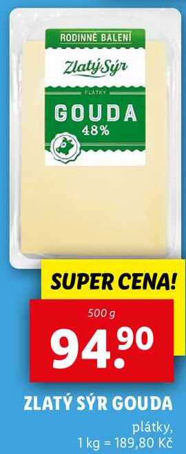 ZLATÝ SÝR GOUDA, 500 g
