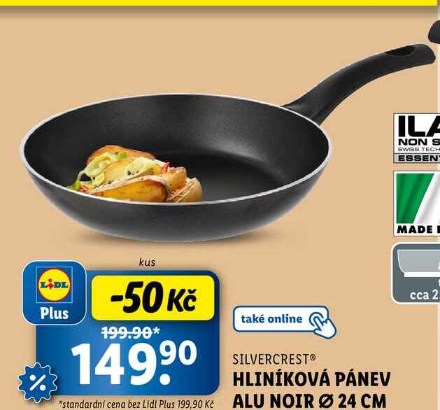 HLINÍKOVÁ PÁNEV ALU NOIR Ø 24 CM 