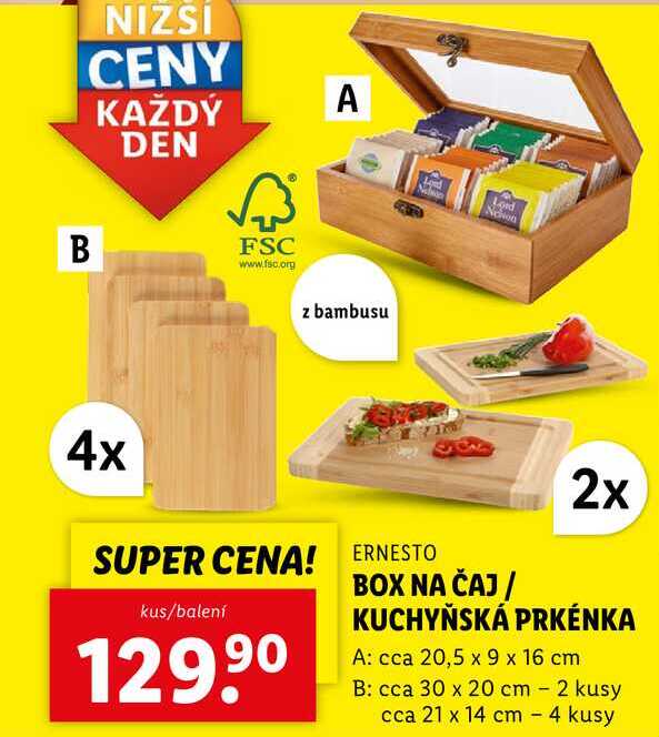 BOX NA ČAJ/KUCHYŇSKÁ PRKÉNKA