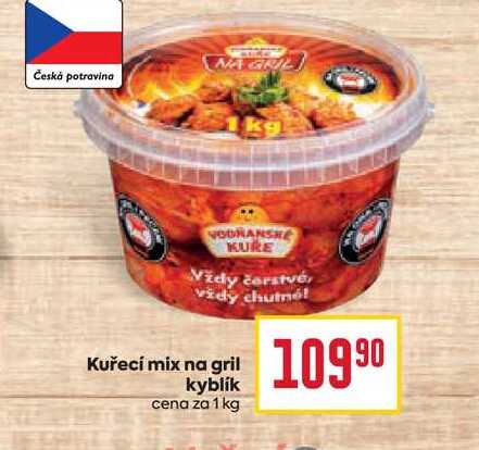 Kuřecí mix na gril kyblík cena za 1 kg