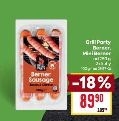 Grill Party Berner, Mini Berner od 250 g 
