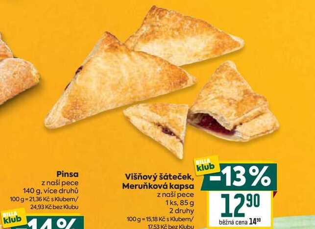 Višňový šáteček, Meruňková kapsa z naší pece 1ks, 85 g 