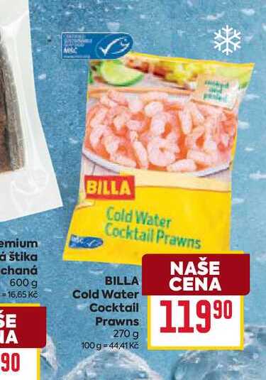BILLA Cold Water Cocktail Prawns 270 g 
