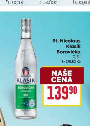 St. Nicolaus Klasik Borovička 0,5l