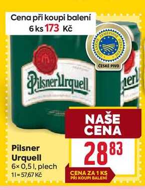 Pilsner Urquell 6x 0,51, plech 