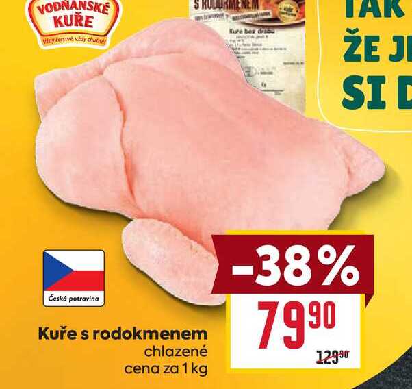 Kuře s rodokmenem chlazené cena za 1 kg  