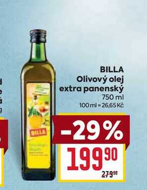 BILLA Olivový olej extra panenský 750 ml