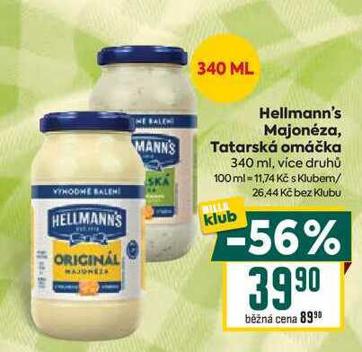 Hellmann's Majonéza, Tatarská omáčka 340 ml