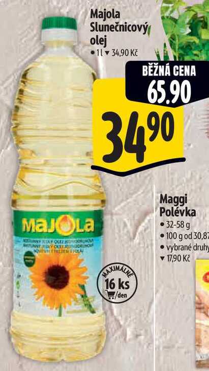 Majola Slunečnicový olej, 1 l