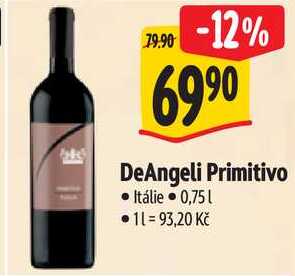DeAngeli Primitivo, 0,75 l