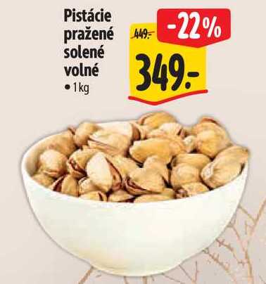 Pistácie pražené solené volné, 1 kg