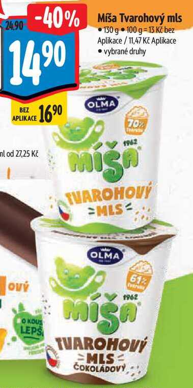 Míša Tvarohový mls, 140 g