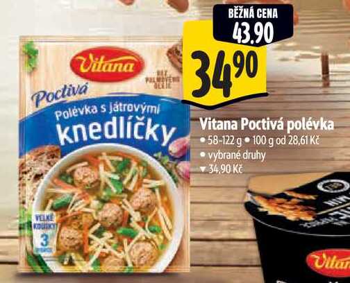 Vitana Poctivá polévka, 58-122 g 