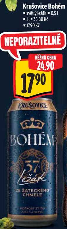 Krušovice Bohém, 0,5 l