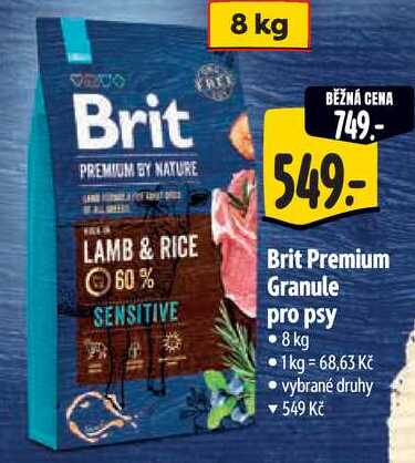 Brit Premium Granule pro psy, 8 kg 