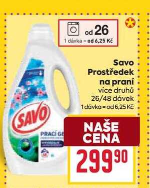 Savo Prostředek na praní vice druhů 26/48 dávek 